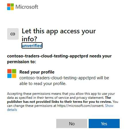 Azure AD App Permissions for login auth